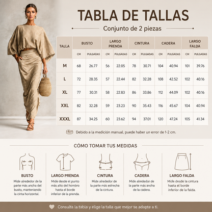 Naomi – Conjunto de Falda Fruncida