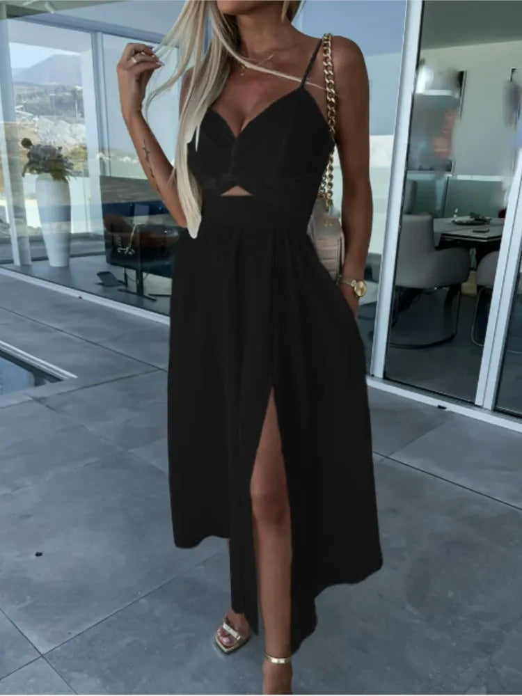 Uxía - Vestido Midi Sin Espalda