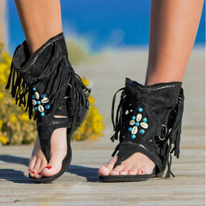 Gladiadora - Sandalias con Flecos