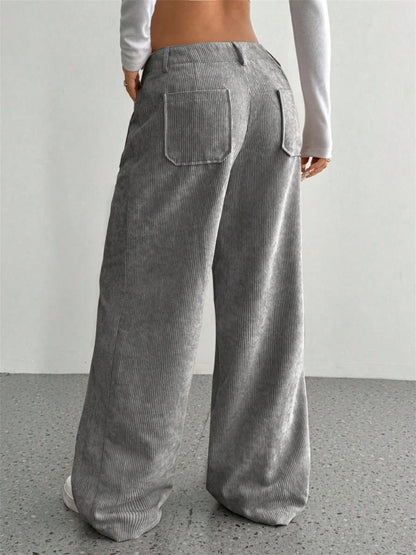 Clara – Corte Wide Leg Pantalón de Pana