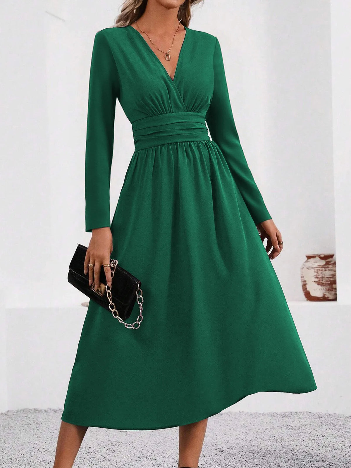 Nahia - Vestido Largo Fruncido
