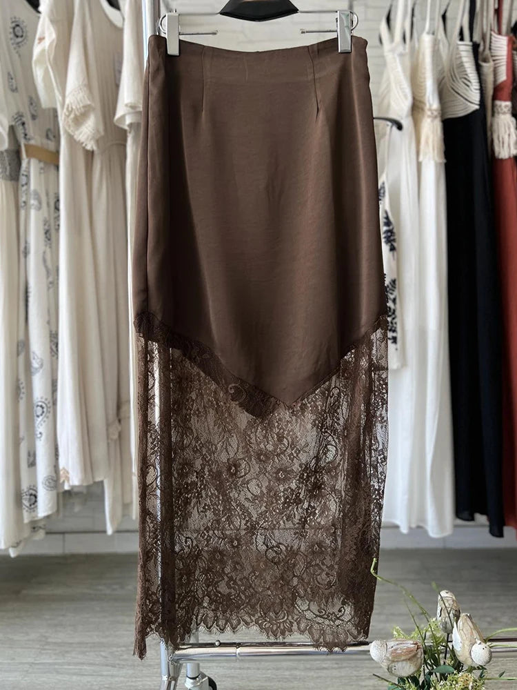 Luna - Falda Maxi de Encaje