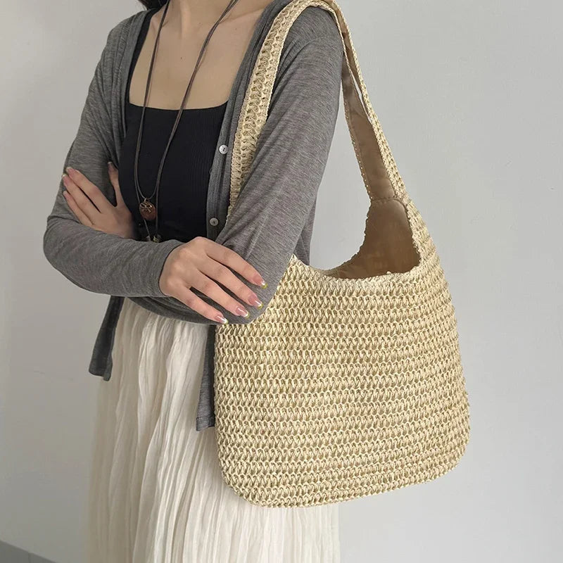 Lía – Bolso de Rafia Tejido