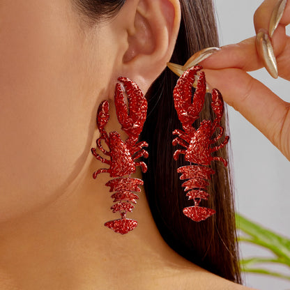 Coralia – Pendientes Inspiración Langosta