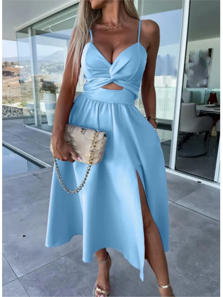 Uxía - Vestido Midi Sin Espalda