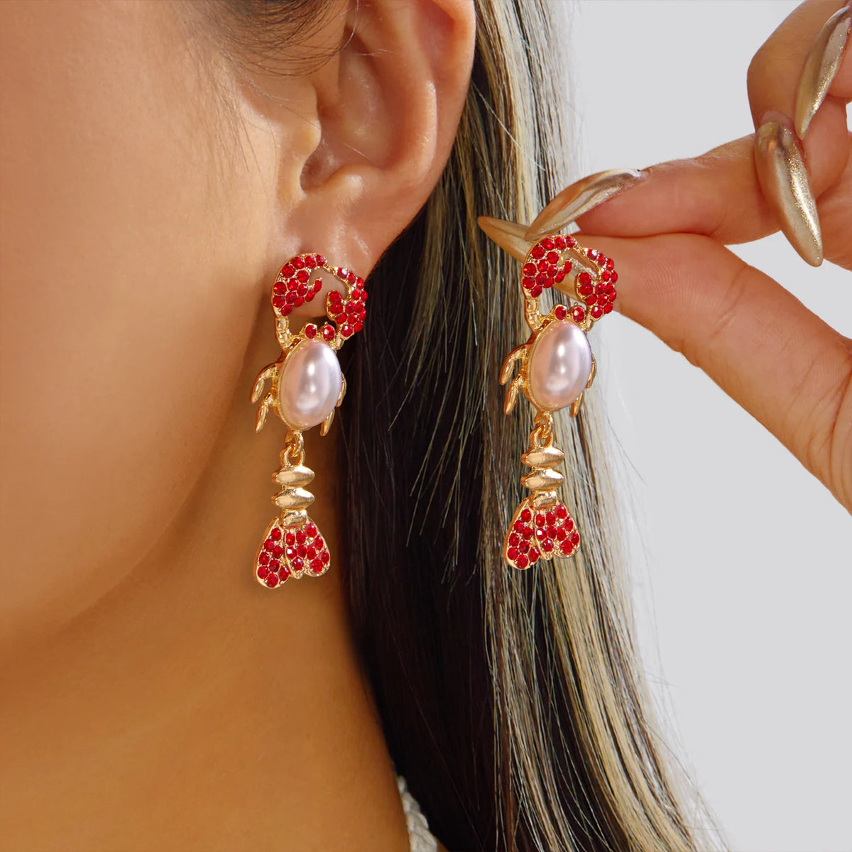 Coralia – Pendientes Inspiración Langosta