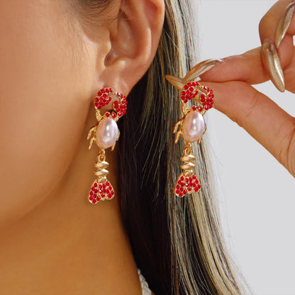 Coralia – Pendientes Inspiración Langosta