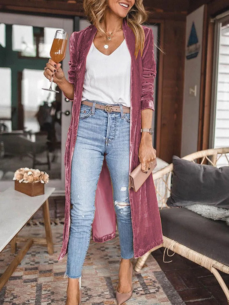 Vega - Maxi Cardigan Terciopelo