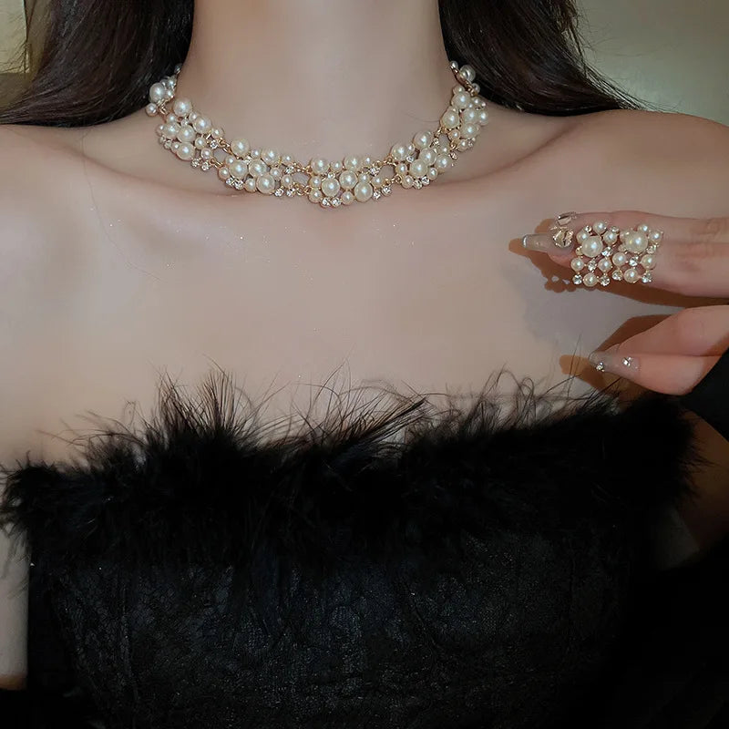 Élodie – Set de Joyería con Perlas Rectangulares