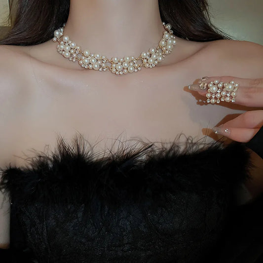 Élodie – Set de Joyería con Perlas Rectangulares