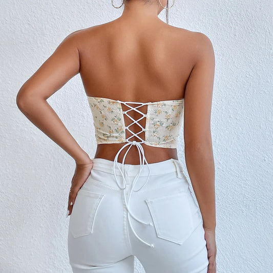 Cristina - Top Floral Ajustado