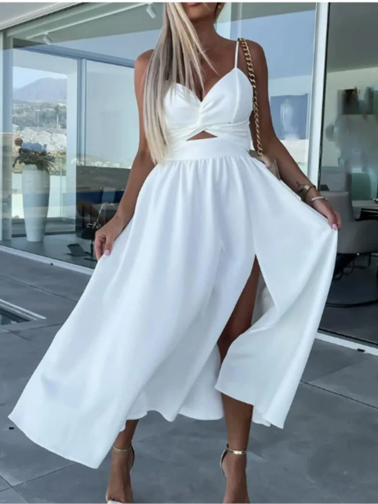 Uxía - Vestido Midi Sin Espalda