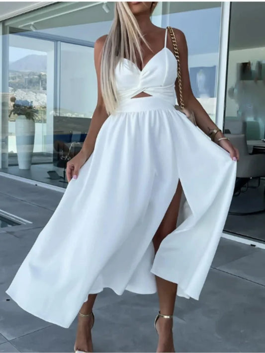 Uxía - Vestido Midi Sin Espalda