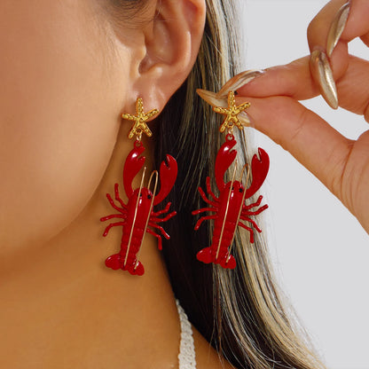 Coralia – Pendientes Inspiración Langosta