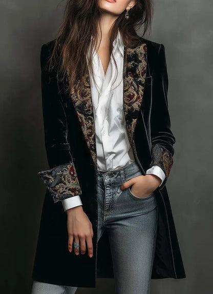 Alessia - Blazer de Terciopelo Floral
