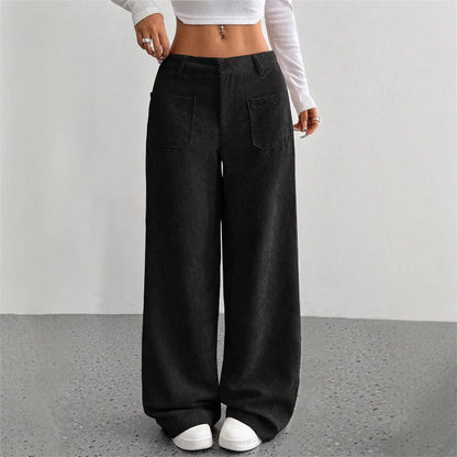 Clara – Corte Wide Leg Pantalón de Pana