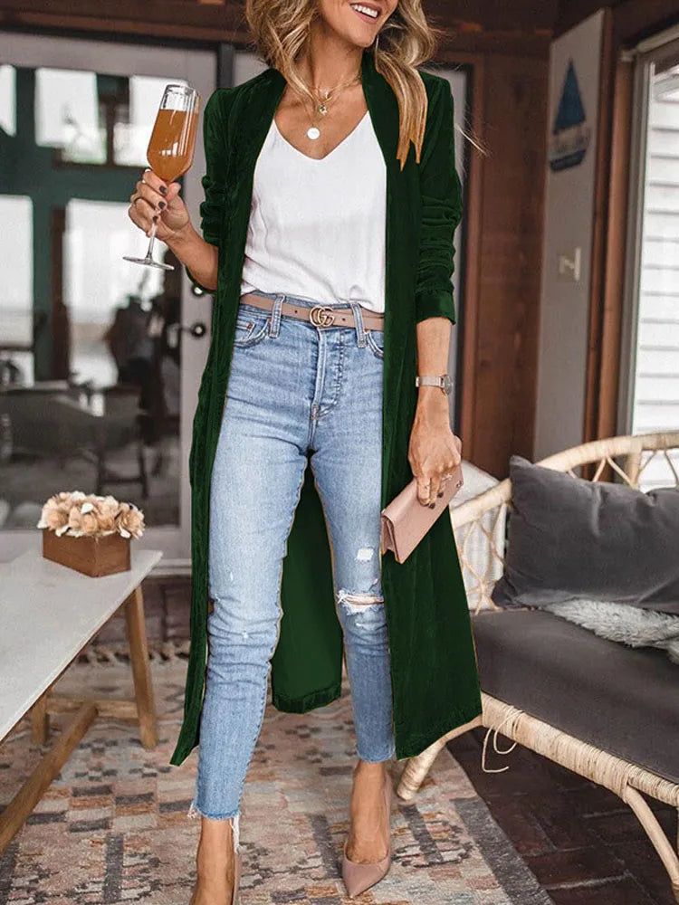 Vega - Maxi Cardigan Terciopelo