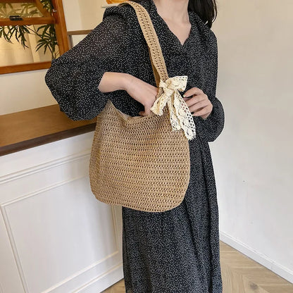 Lía – Bolso de Rafia Tejido