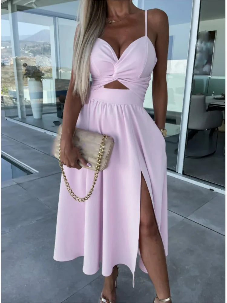 Uxía - Vestido Midi Sin Espalda