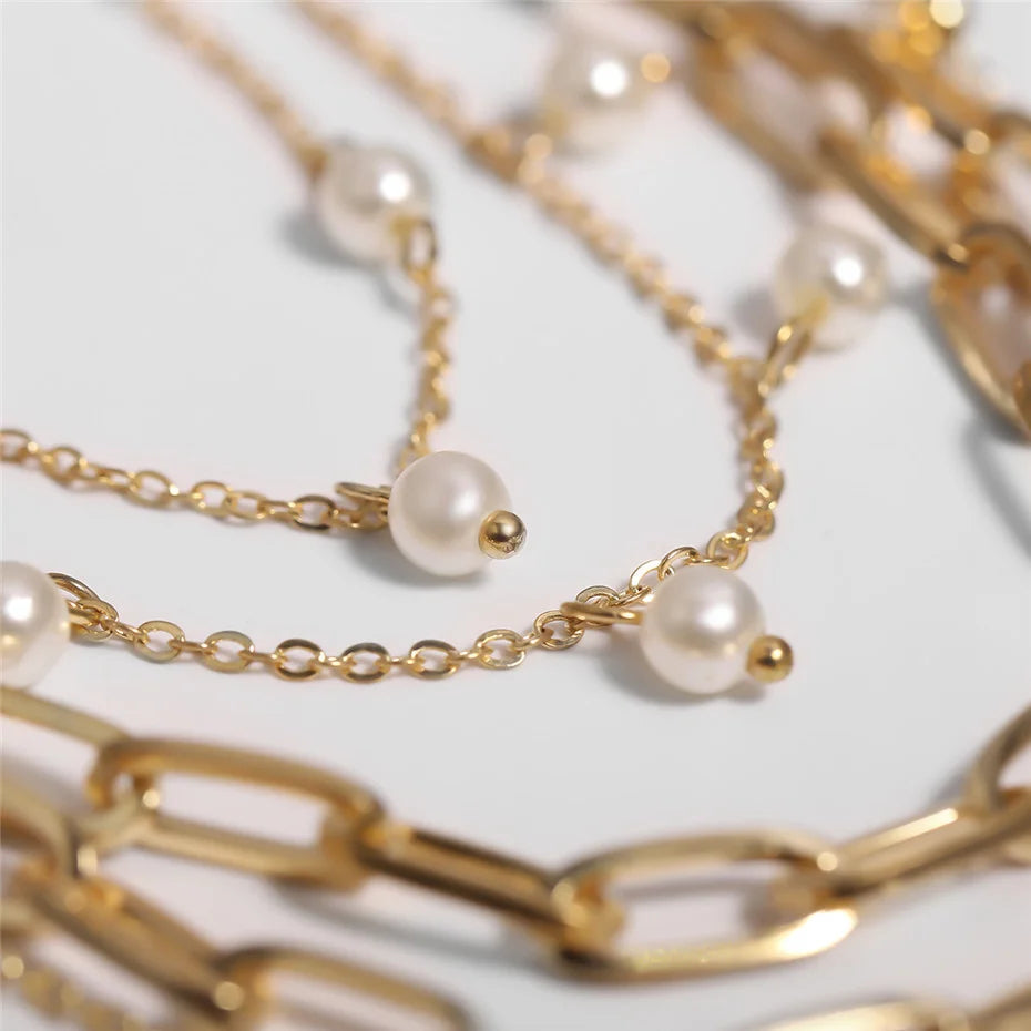 Isadora – Collar de Perlas Multicapa