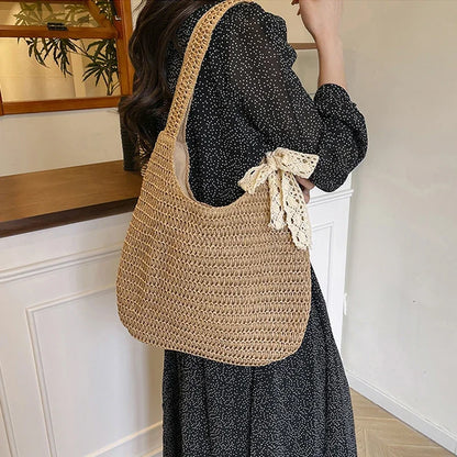 Lía – Bolso de Rafia Tejido