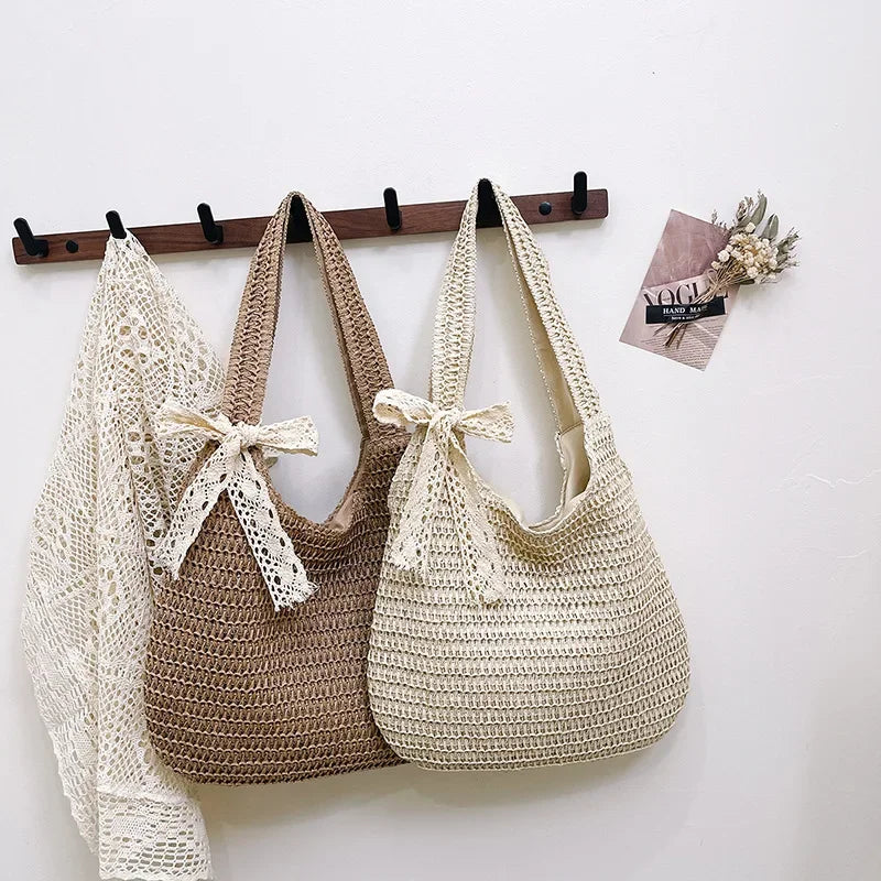 Lía – Bolso de Rafia Tejido