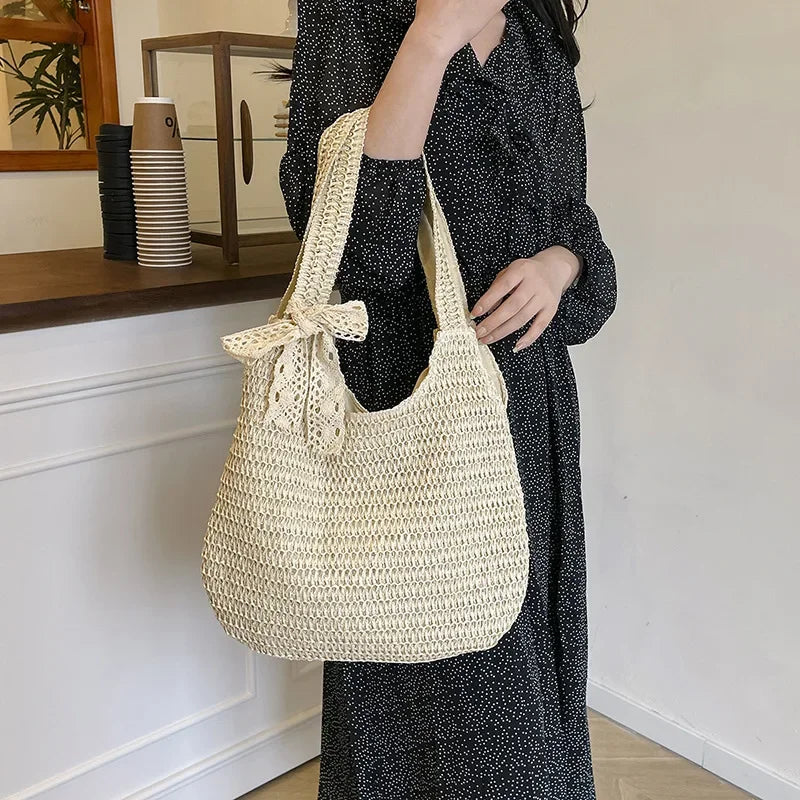 Lía – Bolso de Rafia Tejido