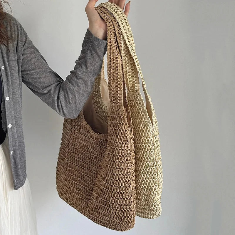 Lía – Bolso de Rafia Tejido