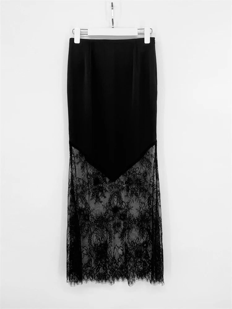 Luna - Falda Maxi de Encaje