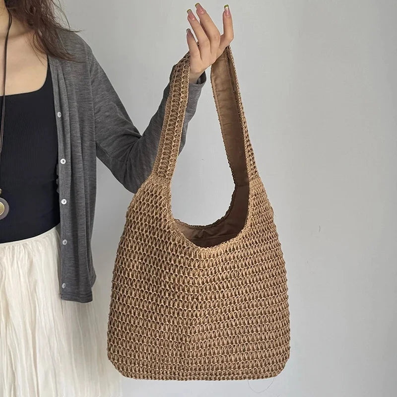 Lía – Bolso de Rafia Tejido