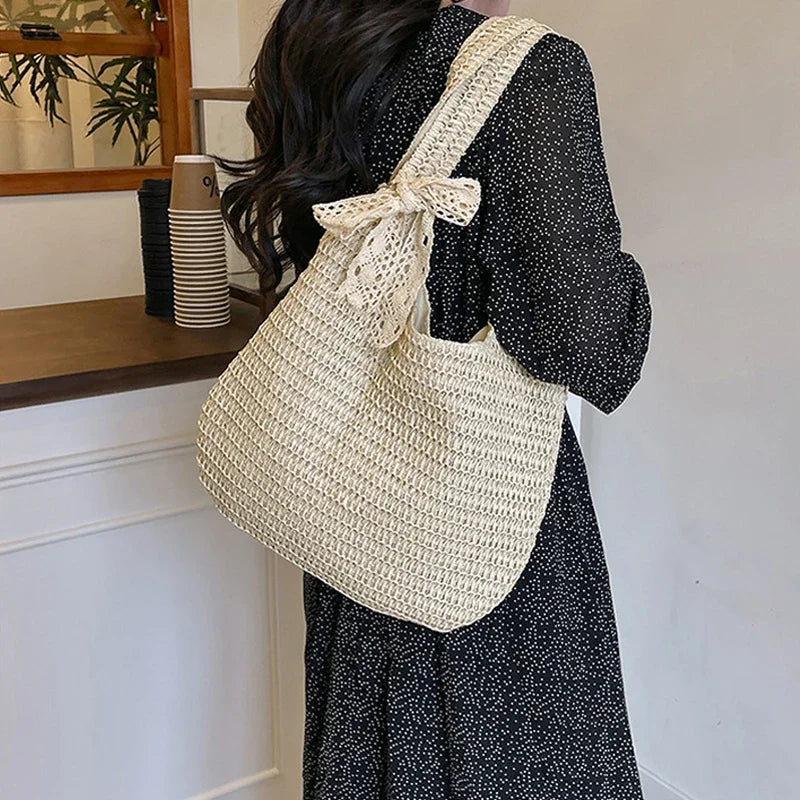 Lía – Bolso de Rafia Tejido