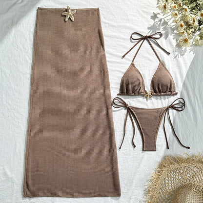 Sofia - Conjunto de Bikini y Falda de Malla