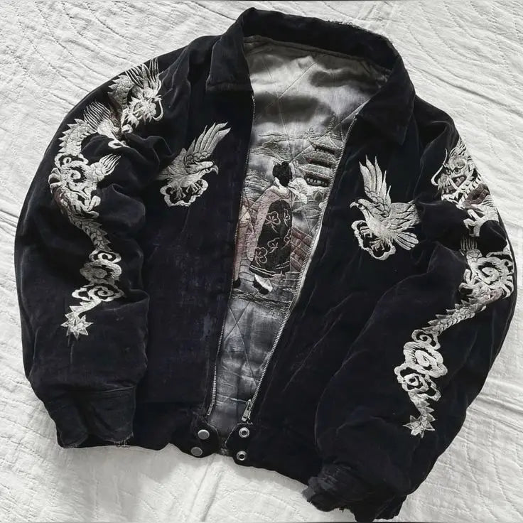 Chaqueta Harajuku Dragon Y2K