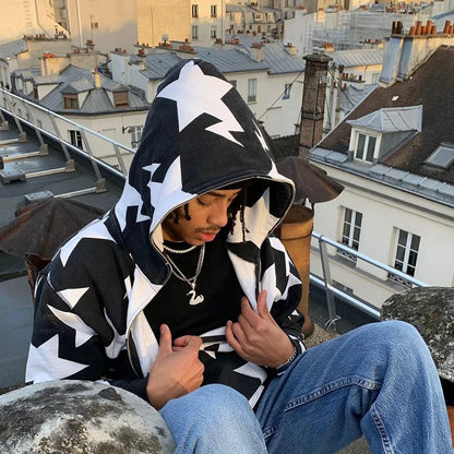 Sudadera con estampado de estrella Y2K