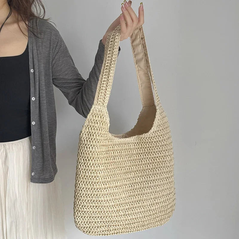 Lía – Bolso de Rafia Tejido