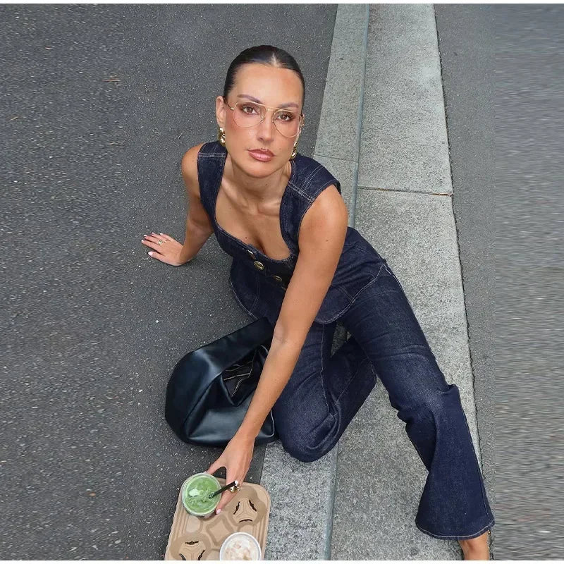 Vera – Conjunto Denim de Corte Urbano