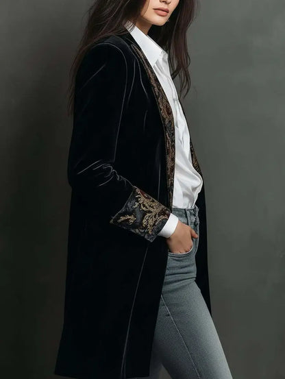 Alessia - Blazer de Terciopelo Floral
