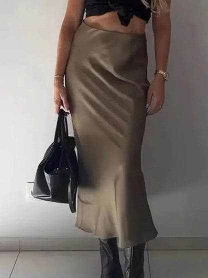 Maelis - Falda Corte Sirena Satinado