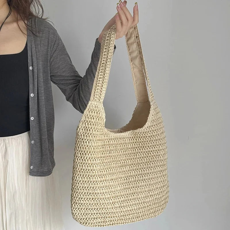 Lía – Bolso de Rafia Tejido