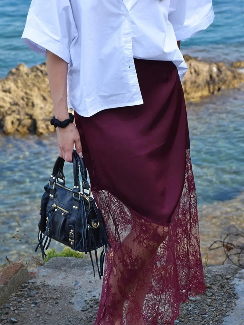 Elvira - Falda de Encaje bohemio