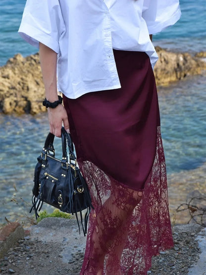 Elvira - Falda de Encaje bohemio