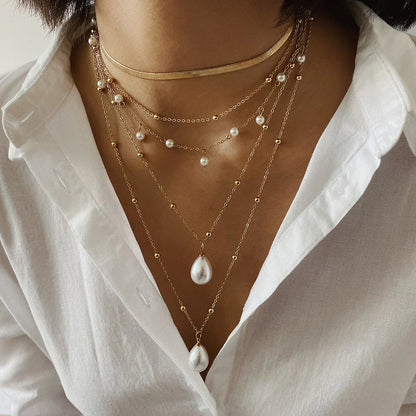 Isadora – Collar de Perlas Multicapa