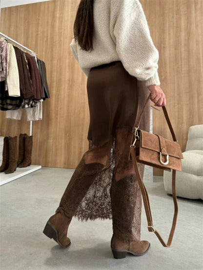 Luna - Falda Maxi de Encaje