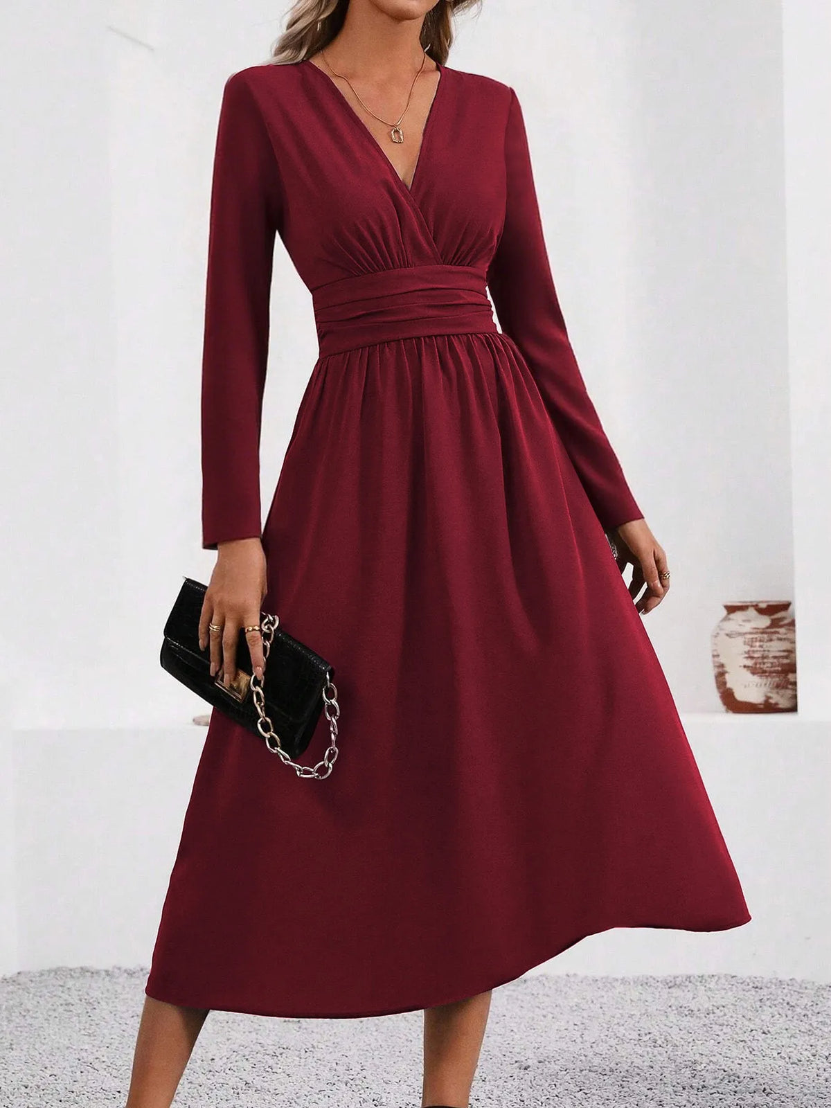 Nahia - Vestido Largo Fruncido