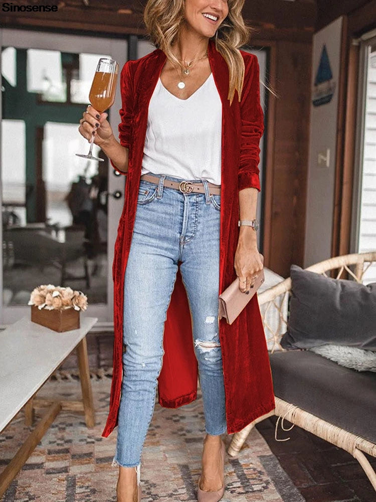 Vega - Maxi Cardigan Terciopelo