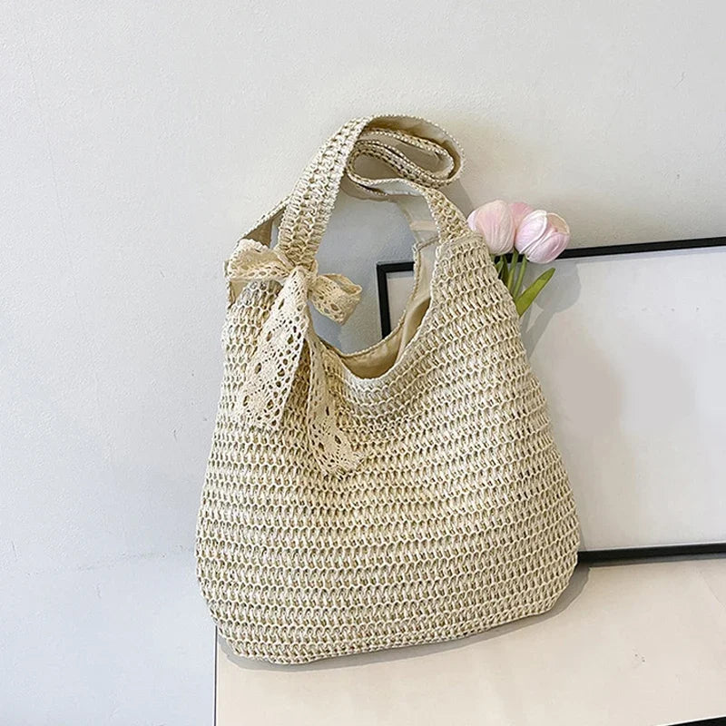 Lía – Bolso de Rafia Tejido
