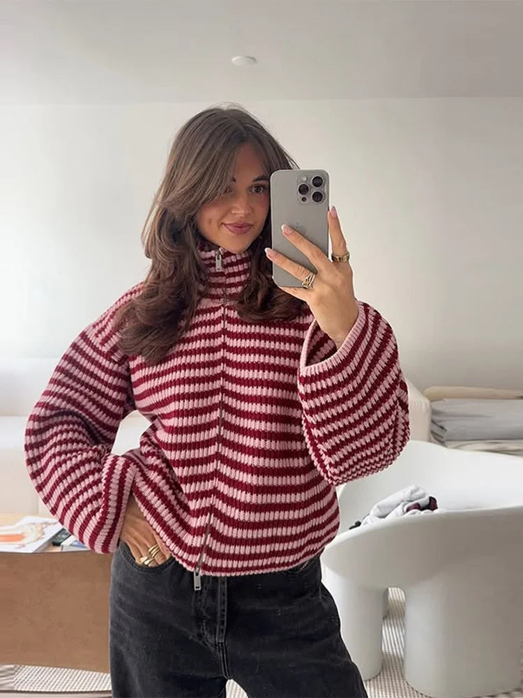 Sandra - Cárdigan de Rayas