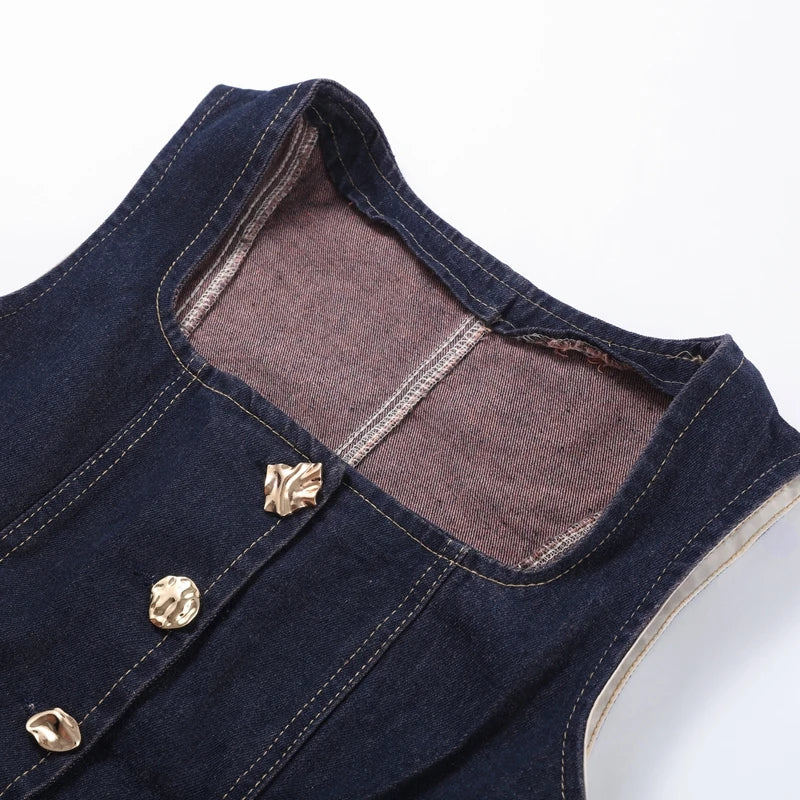 Vera – Conjunto Denim de Corte Urbano