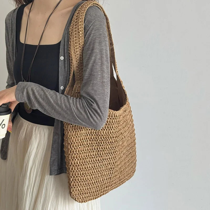 Lía – Bolso de Rafia Tejido