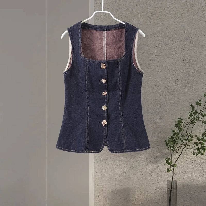 Vera – Conjunto Denim de Corte Urbano